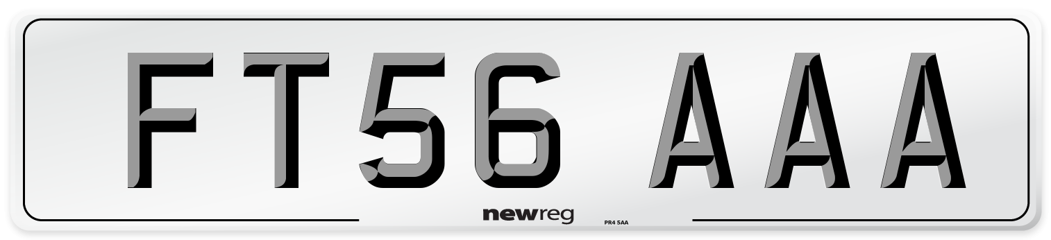 FT56 AAA Number Plate from New Reg